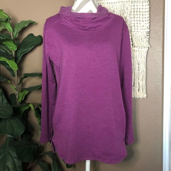 RBX Purple Cowl-Neck Pullover Sweatshirt - Picture 1 of 9